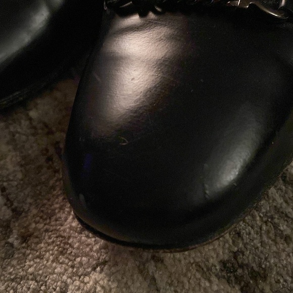 Salvatore Ferragamo Chic Black Leather Loafers with Silver buckle - size 9.5 - Picture 4 of 9